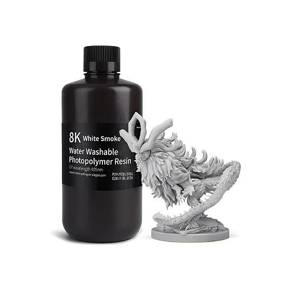 Resina para Impressora 3D Elegoo 8K Water-Washable - Space White 1KG