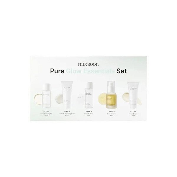 Kit Cuidado Facial Mixsoon Pure Glow Essentials - 5 Peças