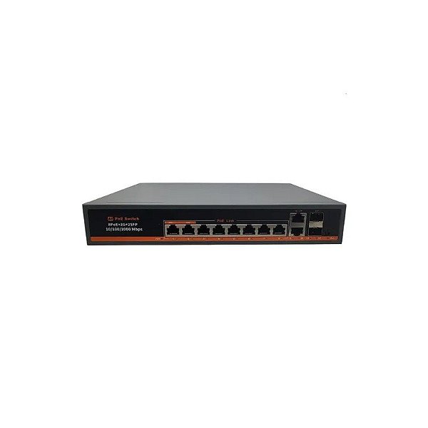 Switch F. 08POE 120W 10/100/1000Mbps 8POE+2GE G0822GB
