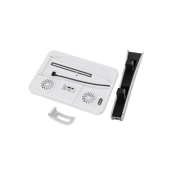 Suporte PS5 Slim com Cooler/Carregador para 2 Controles/Porta Headset Iplay