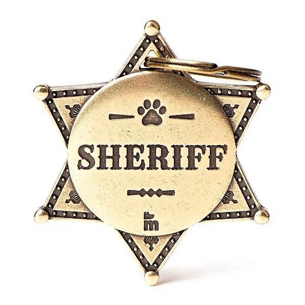 Placa de Identificação Bronx Estrela do Sheriff BHSHERIFF01 - Ouro