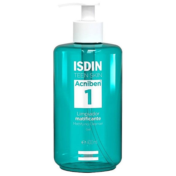Gel Limpeza Isdin Oily Skin Acniben Matificante Limpador - 400mL