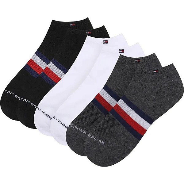 Meias Soquete Tommy Hilfiger THM233NS03 003 - Masculina (3 pares)