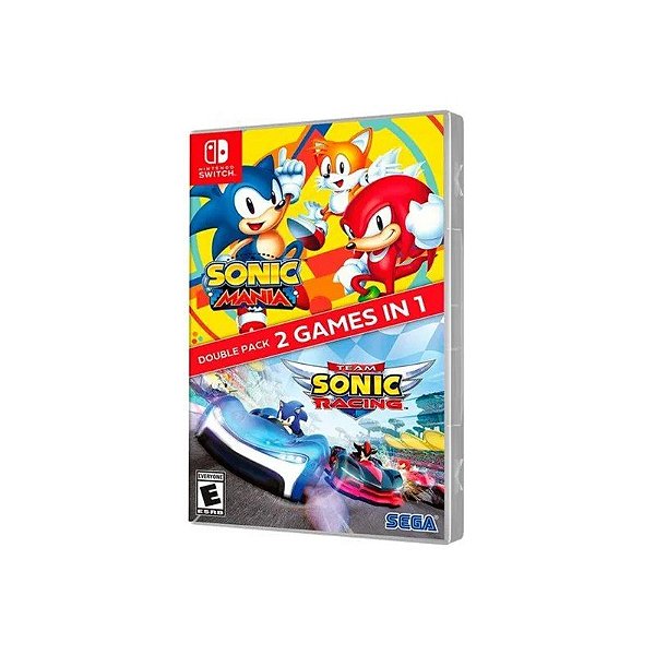 Jogo Sonic Mania + Team Sonic Racing Pacote Duplo Nintendo Switch