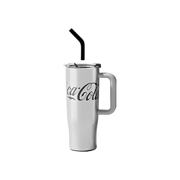 Copo Térmico Nonoo Coca-Cola NS1200B1 com Canudo - Prata 1200ML