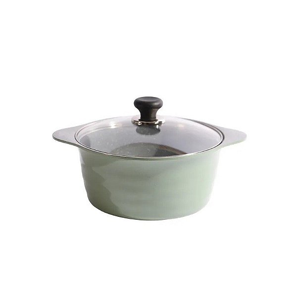 Panela de Cerâmica Ecoramic com Tampa Verde 24 CM
