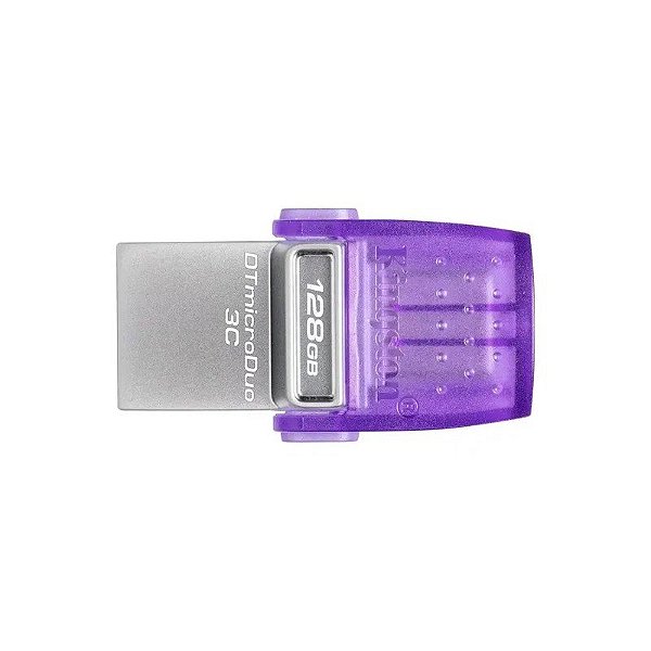 Pendrive Kingston Datatraveler Microduo 3C USB 3.2 e Type-C - Roxo DTDUO3CG3/128GB