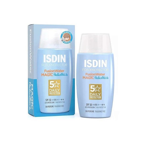Protetor Solar Isdin Fusion Water Magic Pediatrics FPS 50 50 ml