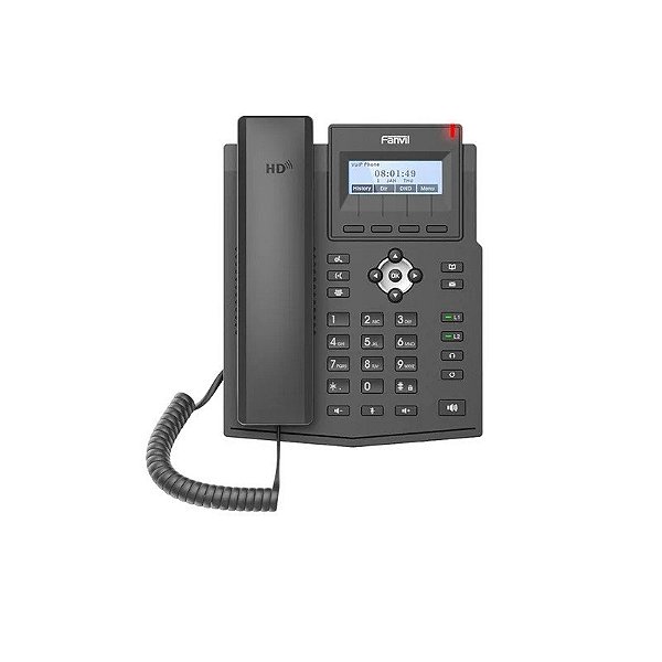Telefone X1S Fanvil IP 2 Linhas Sip 3*Conferência LED Ehs