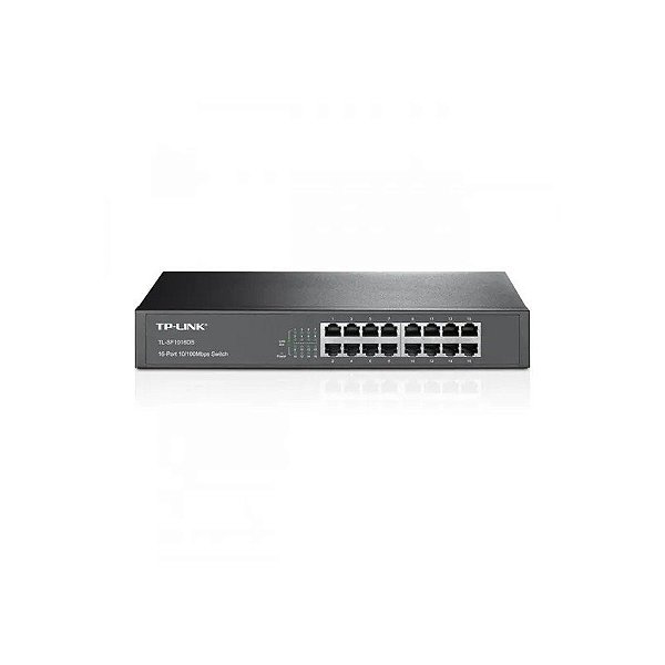 Hub 16 Portas TP-Link TL-SF1016DS Montável em Rack Switch Fast Ethernet