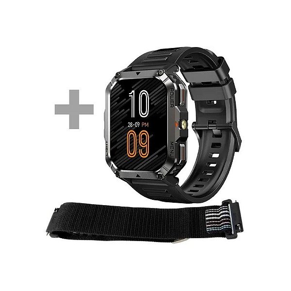 Relógio Blackview W70 Pro com Bluetooth - Preto + Pulseira