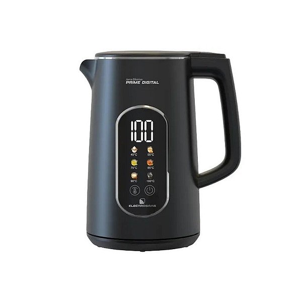Jarra Elétrica Electrobras Prime Digital EBJE-10 1200 Watts 1.7 Litros 127V ~ 60Hz - Preta