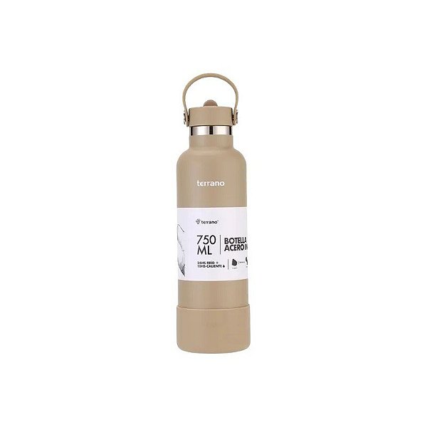 Garrafa Térmica Terrano - 750ML - com Bico + 2 Canudos - Areia