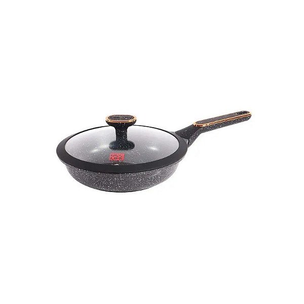 Frigideira de Indução Ucc Life Preta de 24cm com Tampa