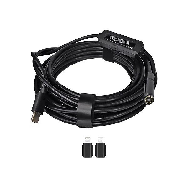 Câmera Borescópio Articulada Satellite A-GL935 para Smartphone - Preto 5 Metros