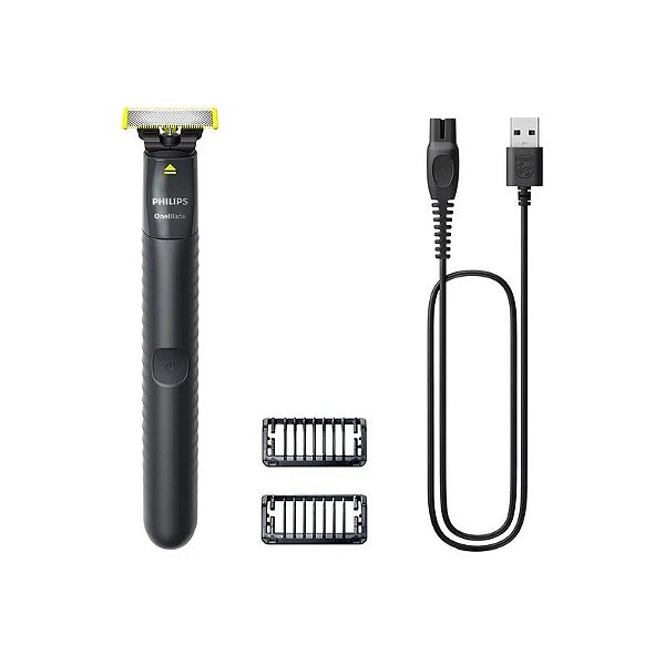 Barbeador Elétrico Philips Oneblade QP1424/10 - Recarregável - Preto e Verde