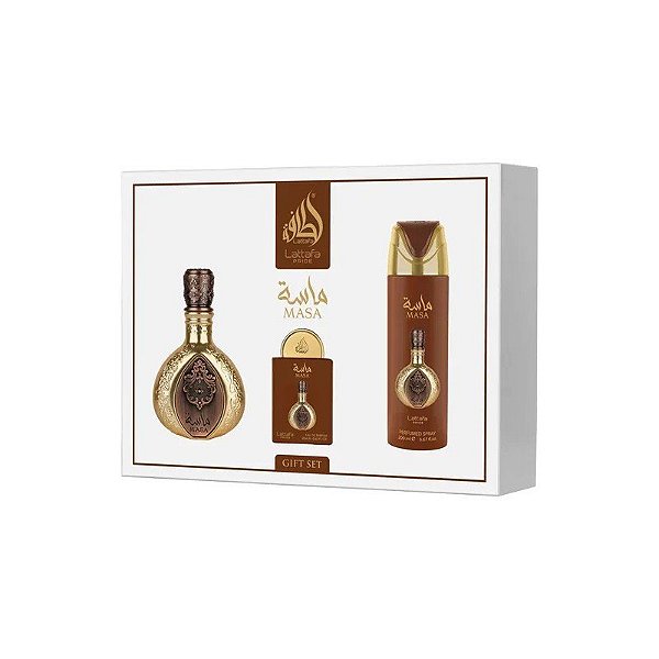 Kit Presente Lattafa Pride Masa - 3 Em 1 - Eau de Parfum - Unissex - 100ML