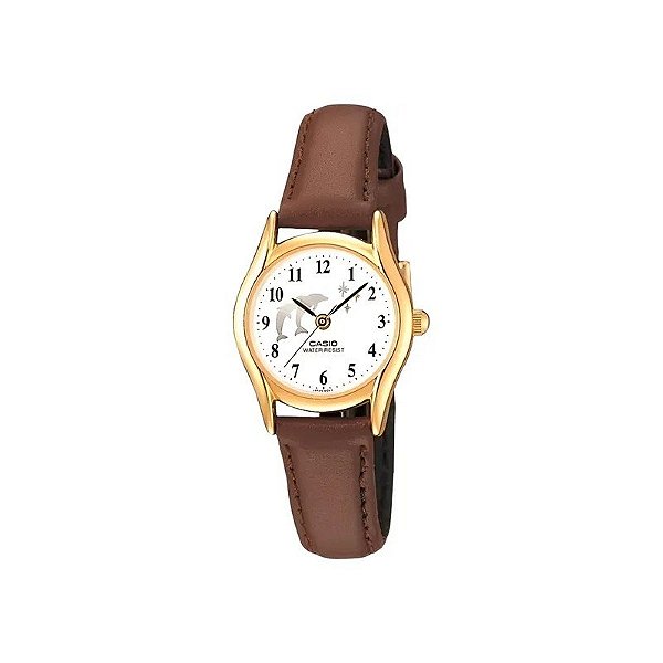 Relógio Casio LTP-1094Q-7B9RDF Analógico - Branco/Dourado/Marrom