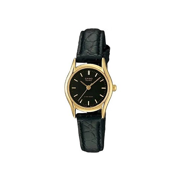 Relógio Casio LTP-1094Q-1ARDF Analógico Feminino - Preto/Dourado/Preto