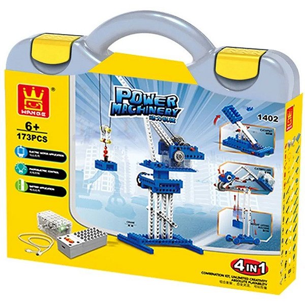 Bloco de Construção Power Machinery Wange - 1402 (173 Peças)