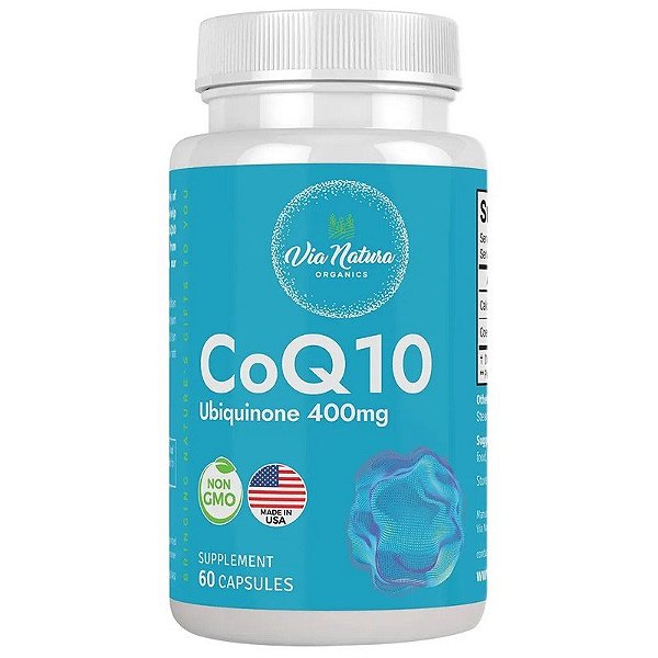 Coenzima Q10 Ubiquinona Via Natural 400MG (60 Cápsulas)