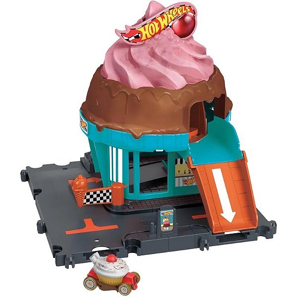 Hot Wheels City Centro Cidade Sorvete Enrolado Mattel - HTN77