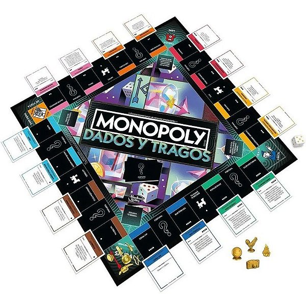 Jogo de Mesa Monopoly Dados e Tragos Hasbro - G2226