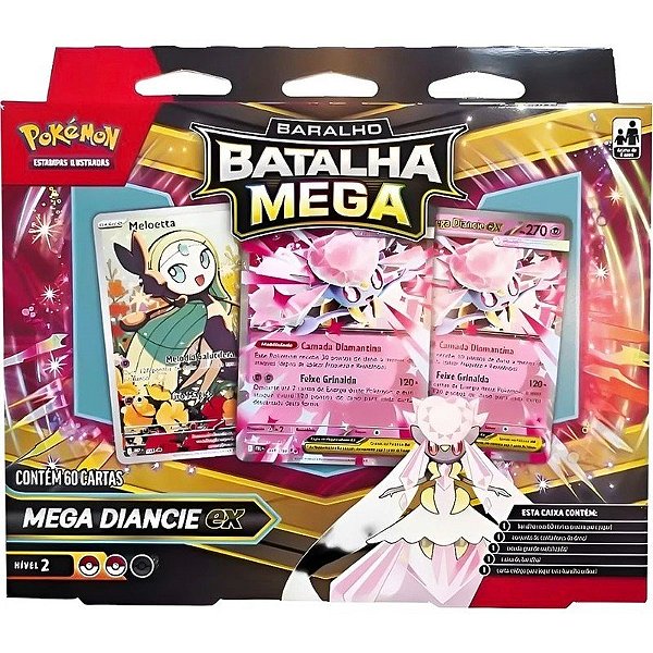 Baralho Pokémon Mega Combate Diancie Ex - 10-10131-107 (60 cartas)