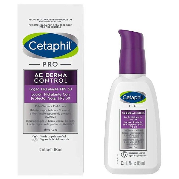 Loção Hidratante Cetaphil Pro Ac Dermacontrol FPS30 - 118mL