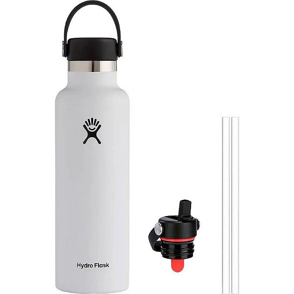 Garrafa Térmica Hydro Flask S24SX110 709mL + Tampa SFS001 - Branco