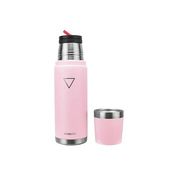 Garrafa Térmica para Chimarrão Hidratar 915ml Rosa Pastel