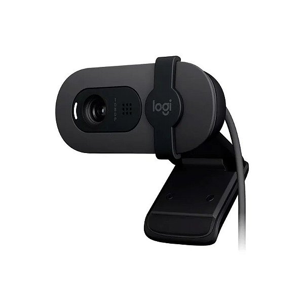 Webcam Logitech Brio 105 Full HD 30 FPS Microfone Integrado 960-001591 - Grafite