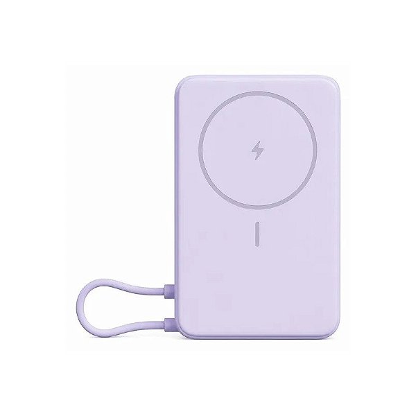 Carregador Portátil Xiaomi Magnetic Power Bank BHR08PAGL 10000MAH Suporte Roxo