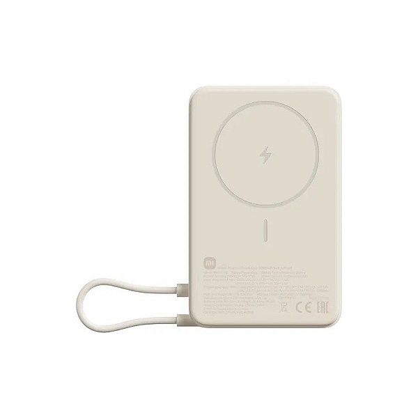 Xiaomi Magnetic Power Bank 10000mAh BHR08PBGL Beige Suporte e Carregador de Port