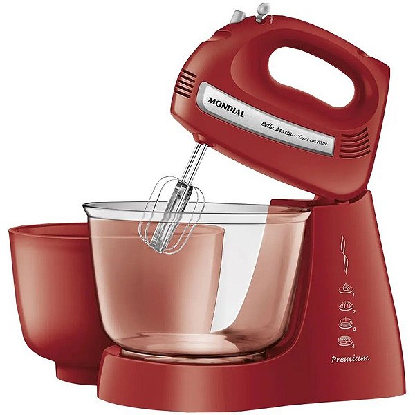 Batedeira Mondial B-55-R Bella Massa 500W 220V/50-60Hz Vermelho