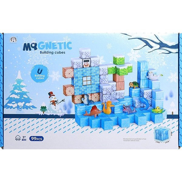 Jogo de Cubos Magnéticos de Construção Magnetic Chuang Huang - CH1266 (99 peças)