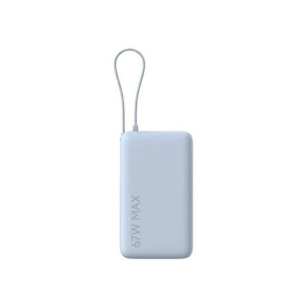 Carregador Portátil Xiaomi 10000MAH BHR08NZGL 67W com Cabo Azul Gelo