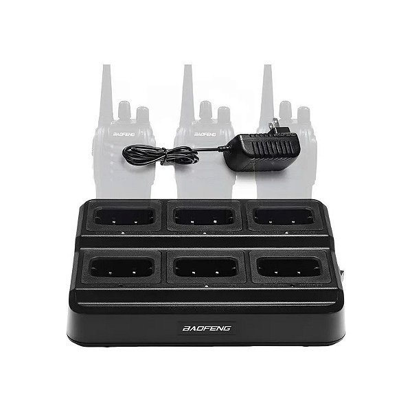 Base de Carregamento Múltiplo para Rádio Baofeng - Preta