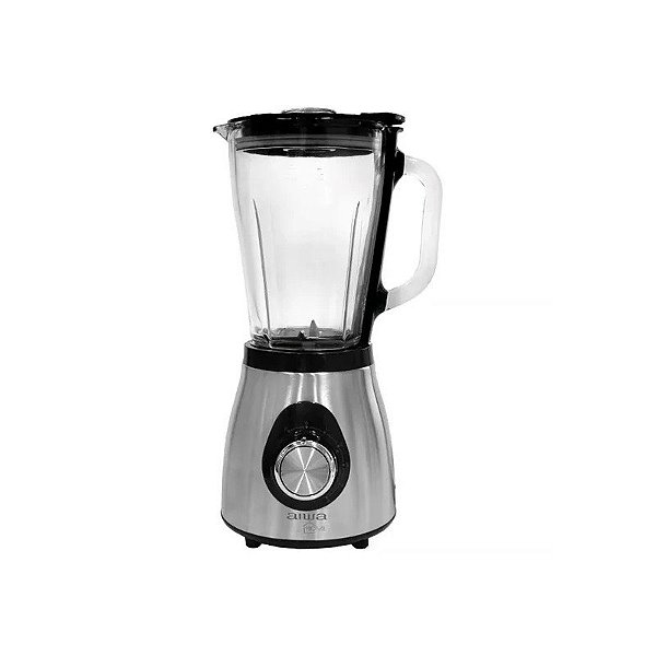 Liquidificador Aiwa AW-LD9702A 500 Watts 1.5 Litros 5 Velocidades + Pulsar 220 - 240 V ~ 50/60 HZ - Prata/Preto