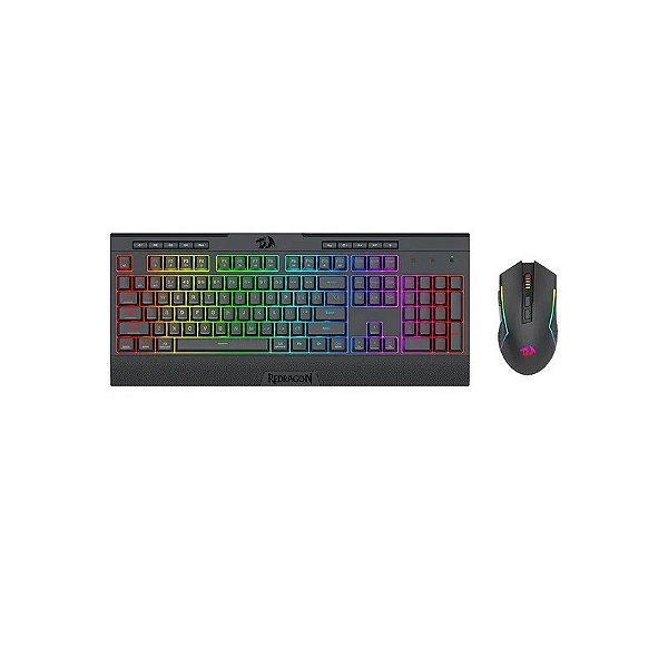Kit de Mouse e Teclado Redragon S151 - 7200 Dpi - Inglês - Preto