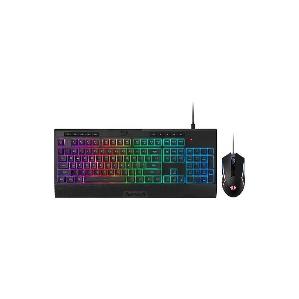 Kit Gamer Teclado e Mouse Redragon S151 USB RGB - Preto