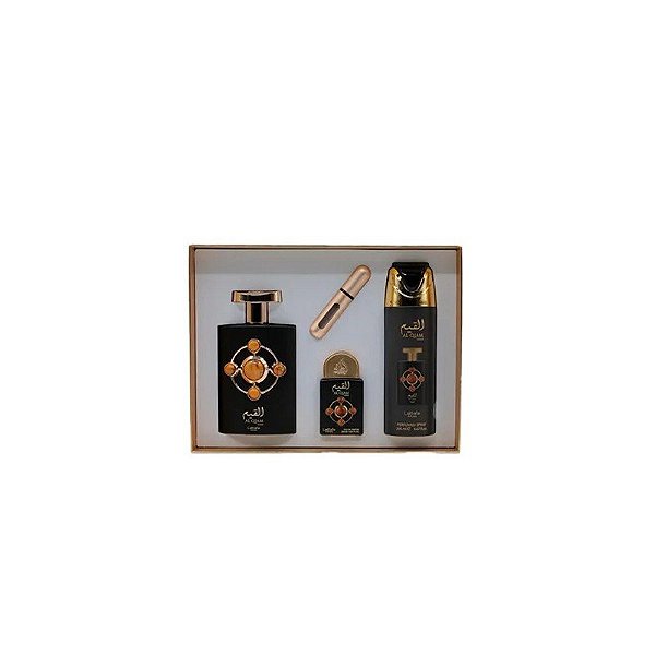 Kit Lattafa Pride Al Qiam Gold Eau de Parfum 100ml 3 Peças