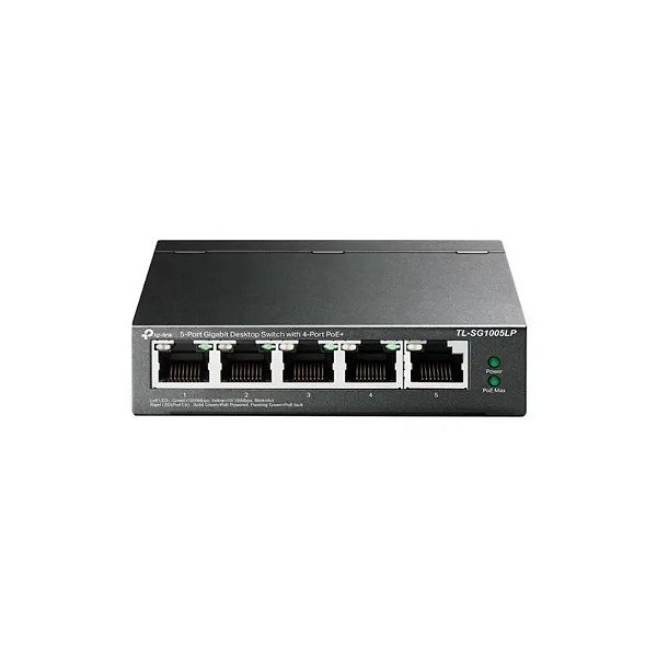 Hub Switch TP-Link TL-SG1005LP 5 Portas Gigabit 4POE+ 1000MBPS Cinza