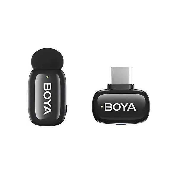 Microfone Sem Fio Boya MINI-17 USB-C Preto (1TX+1RX) (Sem Estojo de Carregamento)