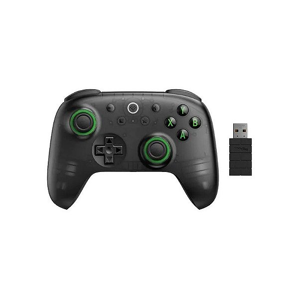 Controle Gamer 8BITDO Ultimate 2C Wireless 81HD - Bluetooth - PC/Celular - Preto Transparente