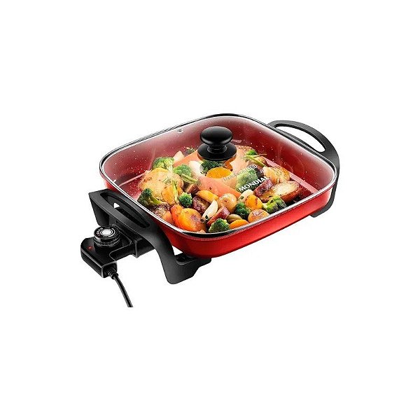 Panela Elétrica Mondial Multicook Red PE-49-RC - 1200W - 4L - 220V/60Hz - Vermelho e Preto