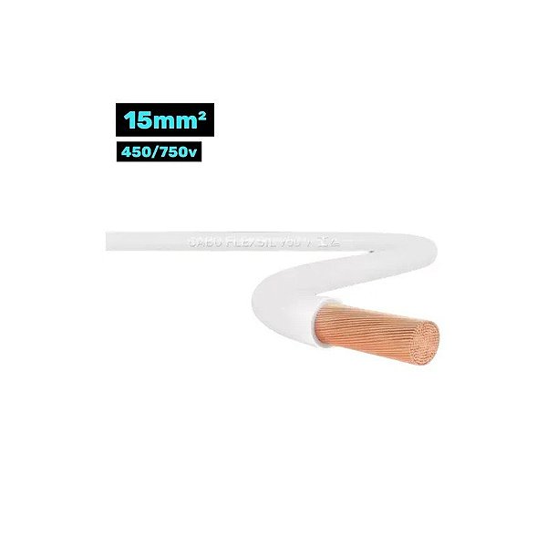 Cabo Flexível 450/750V 1*15MM 100M Branco