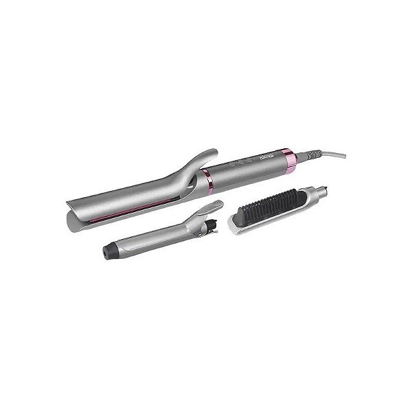 Escova Modeladora DSP 20168 3 Em 1 Escova + Modelador 220V - Cinza/Rosa