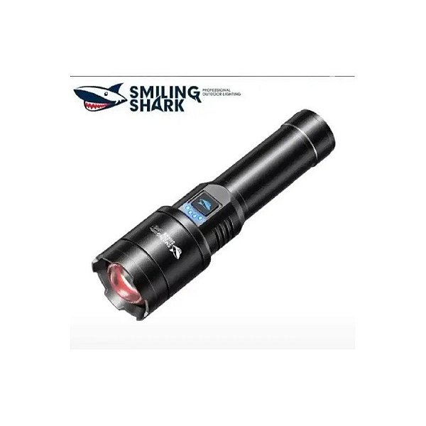 Lanterna Smiling Shark SD-5220 com Bateria Preta