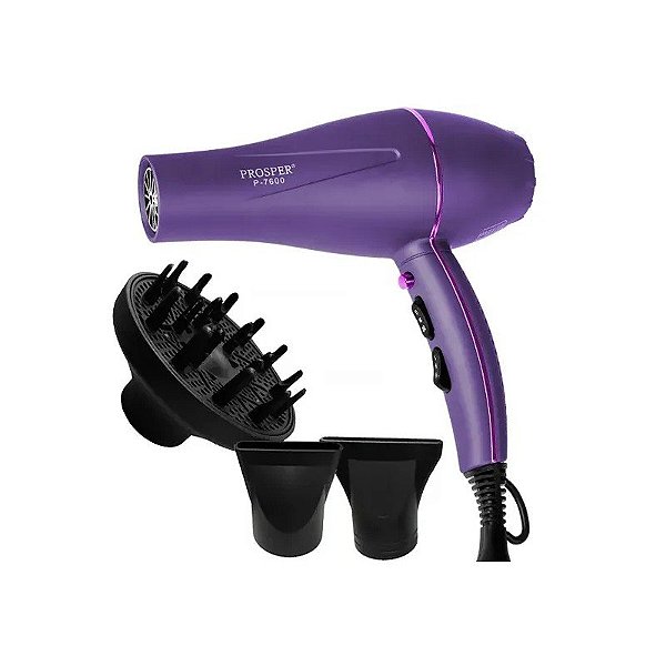 Secador de Cabelo Prosper P-7600 7.000 Watts 220 - 240 V ~ 50/60 HZ - Roxo